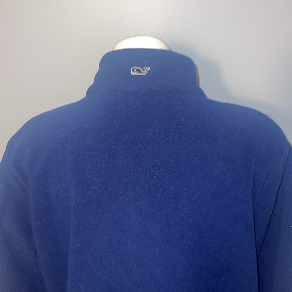 Vineyard Vines men’s fleece long sleeve zip up jacket. Medium. Blue and gray - Picture 6 of 10